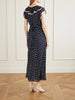 Bethea crochet-trimmed polka-dot crepe midi dress