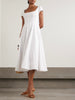 Wells pleated cotton-blend poplin midi dress