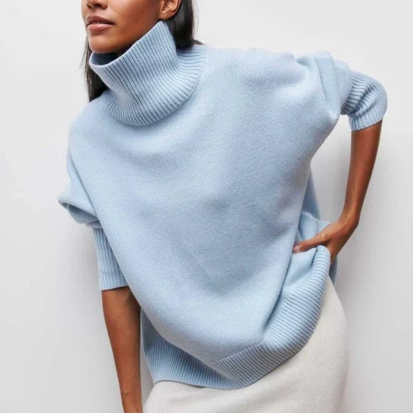 Women's Turtleneck Knit Sweater | Warm High-Neck Pullover