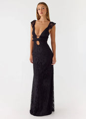 Giulia Lace Maxi Dress Black