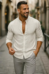 Men’s 3/4 Sleeve Casual Shirt – Relaxed Fit for Effortless Style