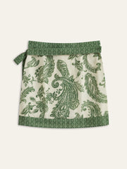 Paisley Print Wrap Skirt