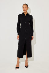 Long Sleeve Collar Maxi Dress