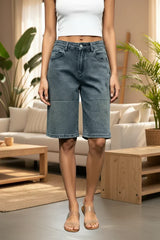 Women's Vintage Bermuda Shorts | Casual Pocket Summer Shorts