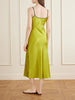Bias silk-charmeuse slip midi dress