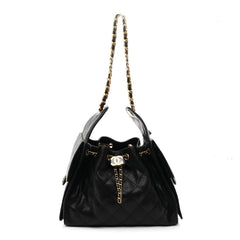 Caviar Quilted Small Chanel 25 Handbag Black