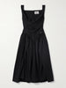 Sunday gathered cotton-poplin midi dress