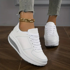 Women's Mesh Platform Lace-Up Sneakers | Cushioned Supportive Walking Sneakers