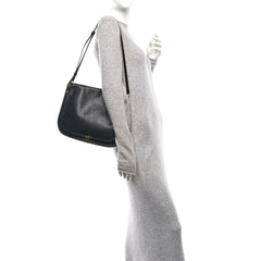 Shiny Lambskin Soft Triomphe Besace Bag Black