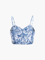 Seaside Joy Print Twist Detail Skirt Set