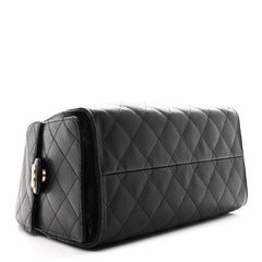 Caviar Quilted Small Chanel 25 Handbag Black