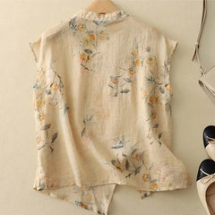 Womens Blouse | Vintage Floral Summer Top | Effortless Flowing Charm