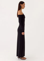 Jordana Twist Maxi Dress Black