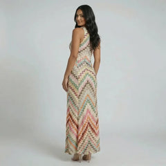 Emilia Chevron Maxi Dress