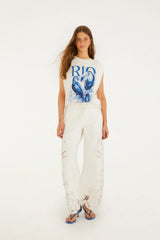 Off-White Toucan Rio Padded Shoulder  T-Shirt