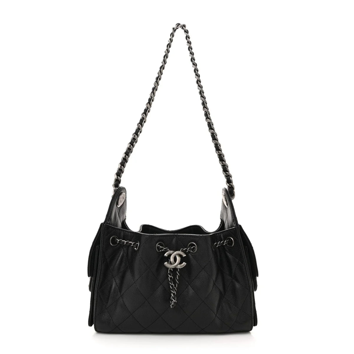 Caviar Quilted Mini Chanel 25 Handbag Black